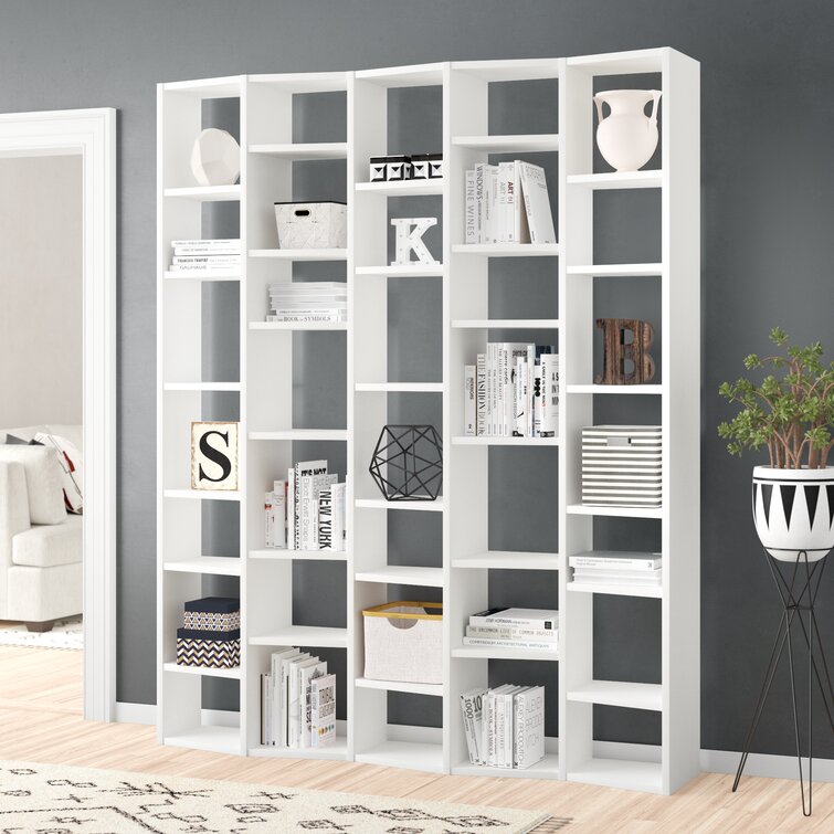 Geometric bookcase deals wayfair